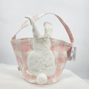 Happy Easter Gingham Easter Basket Pink